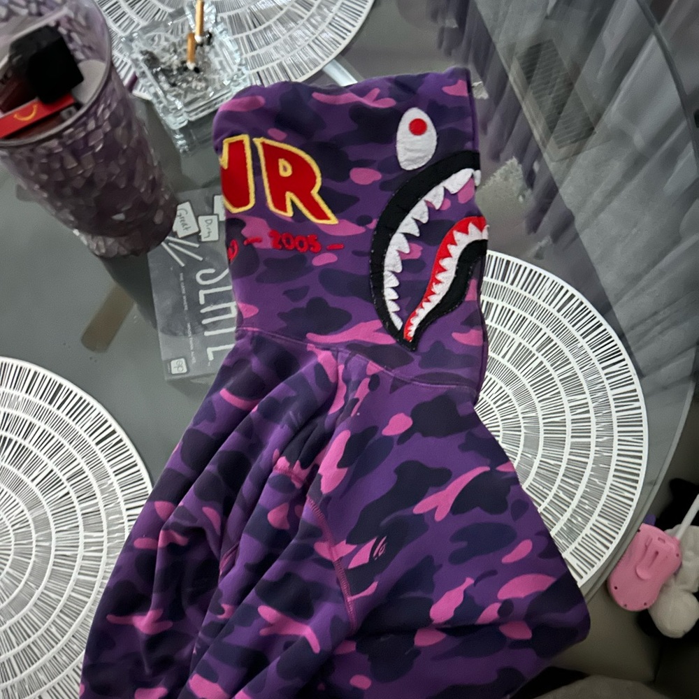 Large bape zip up